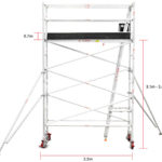3.1m – 3.4m Narrow Aluminium Mobile Scaffold Tower (Standing Height)