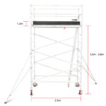 3.5m – 3.8m Wide Aluminium Mobile Scaffold Tower (Standing Height)
