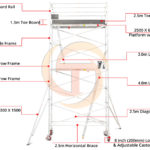 5.1m – 5.4m Wide Aluminium Mobile Scaffold Tower (Standing Height)